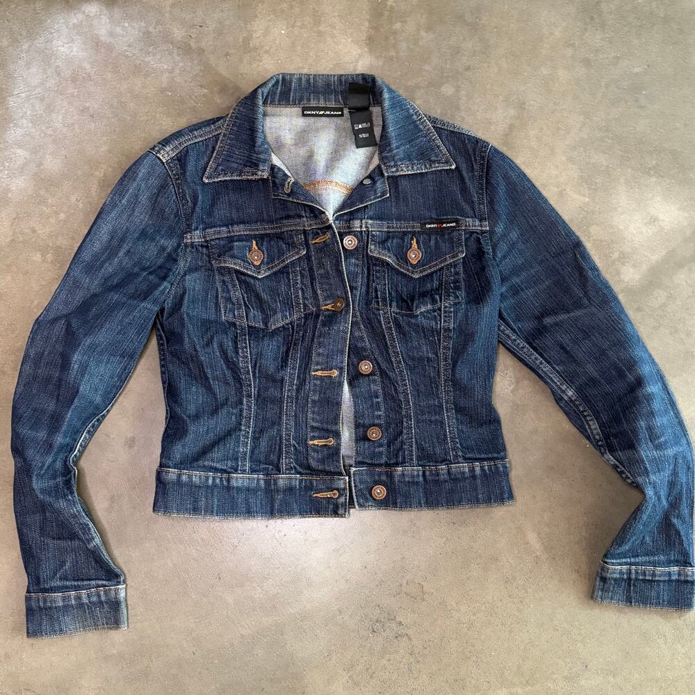 DKNY Jeans Blue Denim Jacket Women Sz XS